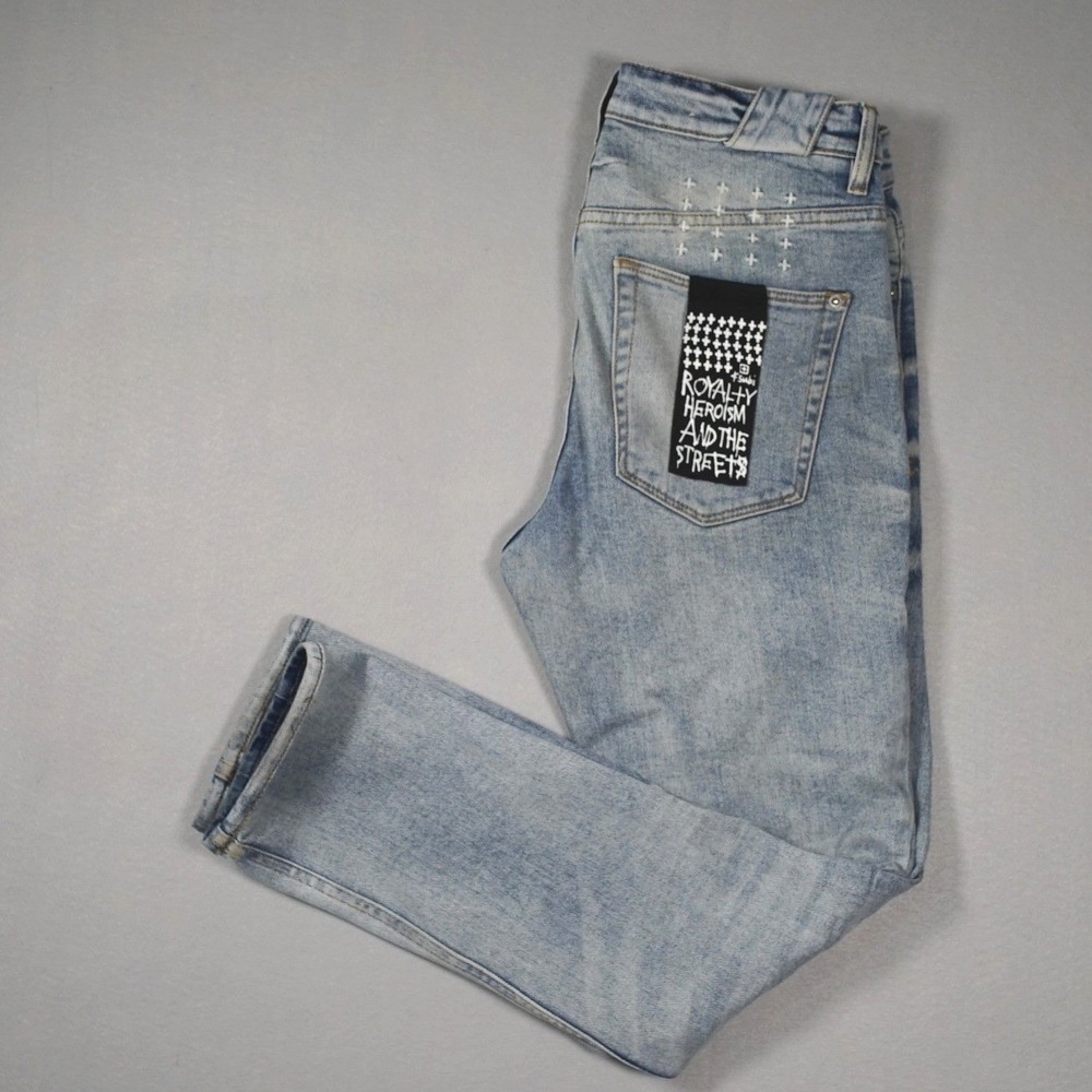 Ksubi Chitch Pure Dynamite Jeans Mens 31 Dirty Wash Slim Tapered Denim